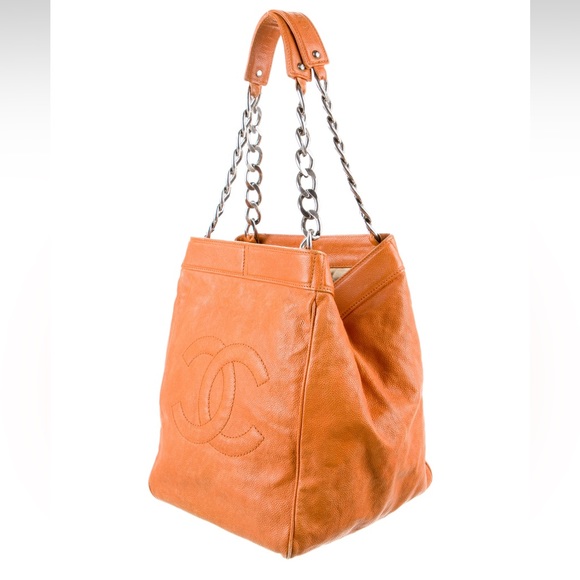 Tangerine Orange Chanel Shoulder Bag - Picture 2 of 9